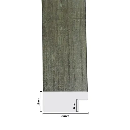 [1106J] PS Moulding W 30 X H 13 X L 2900mm Brown White Wash