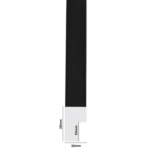 [1102N] PS Moulding W 16 X H 24 X L 2900mm Black