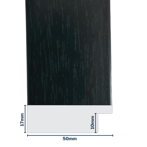 [Q910C] Q-Moulding W 50 X H 17 X L 2900mm Black