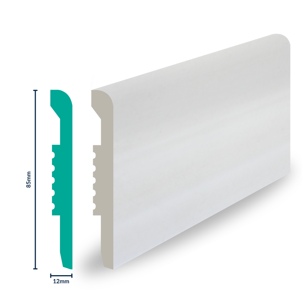 [3026N] HDPS SKIRTING H 85 X W 12 X L 2700MM NATURAL