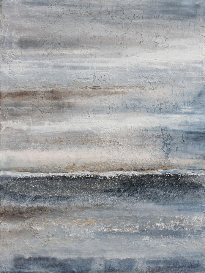 [HA134/1139W] OIL ON CANVAS ABSTRACT 900X1200MM