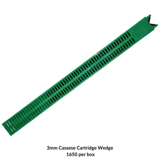 [AC403311] Universal Wedges Cassese Cartridge 3mm Green 1650 Per Box