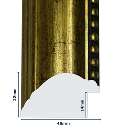 [Q913A] Q-Moulding W 46 X H 27 X L 2900mm Antique Gold
