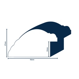[Q913A] Q-Moulding W 46 X H 27 X L 2900mm Antique Gold