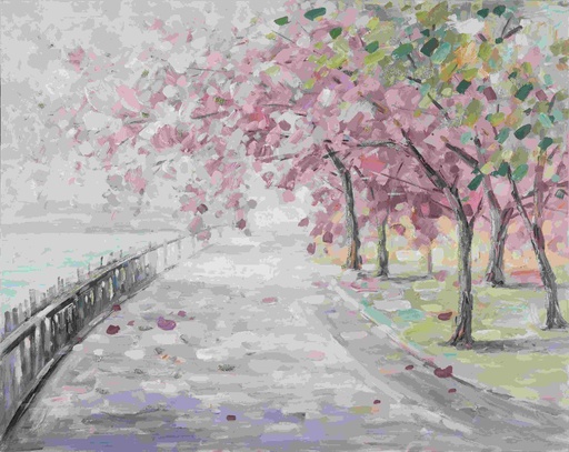 [PXYW700] Print On Canvas Pink Tree 600X800mm