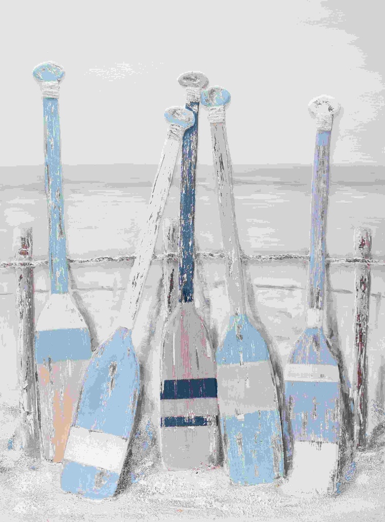 [PXYW706] OIL ON CANVAS BEACH OARS 900X1200MM