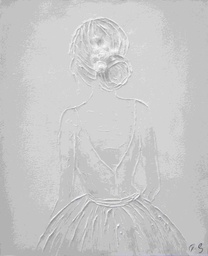 [PXYW702] Oil On Canvas Lady In White 800X1000mm