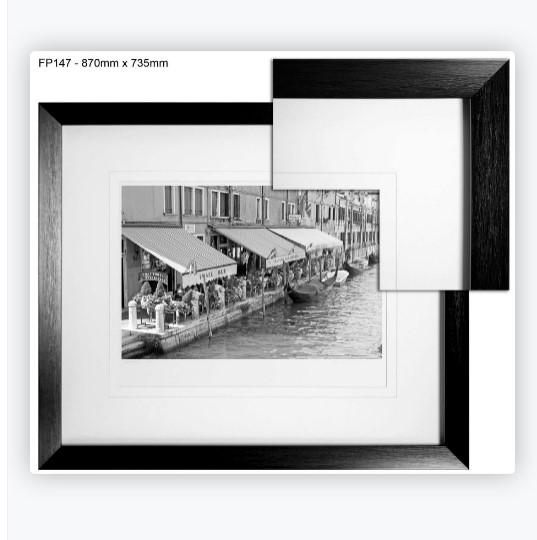 [FP147] FRAMED PRINT VENETIAN CAFE 870X735MM