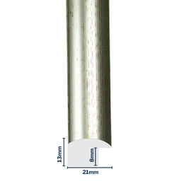 [Q911B] Q-Moulding W 21 X H 13 X L 2900mm Silver