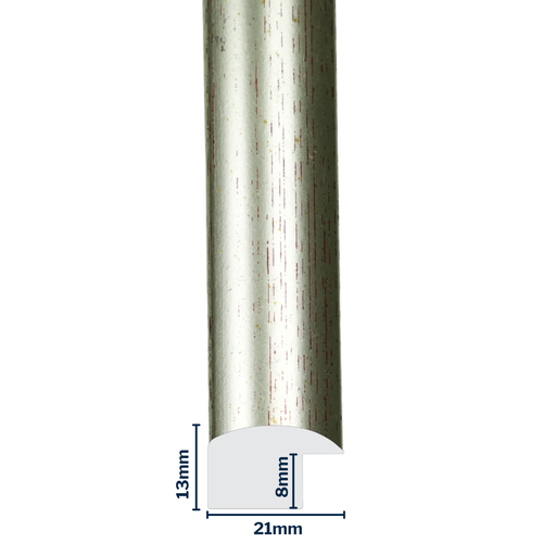 [Q911B] Q-Moulding W 21 X H 13 X L 2900mm Silver