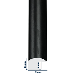[Q911D] Q-Moulding W 21 X H 13 X L 2900mm Black
