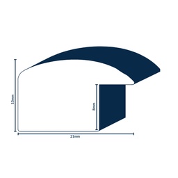 [Q911A] Q-Moulding W 21 X H 13 X L 2900mm Gold