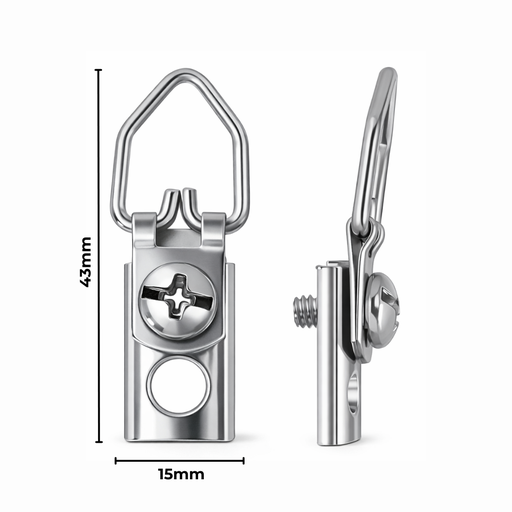 [AC490014] Hanger Swing AMS 15X43mm 100 Pack Silver