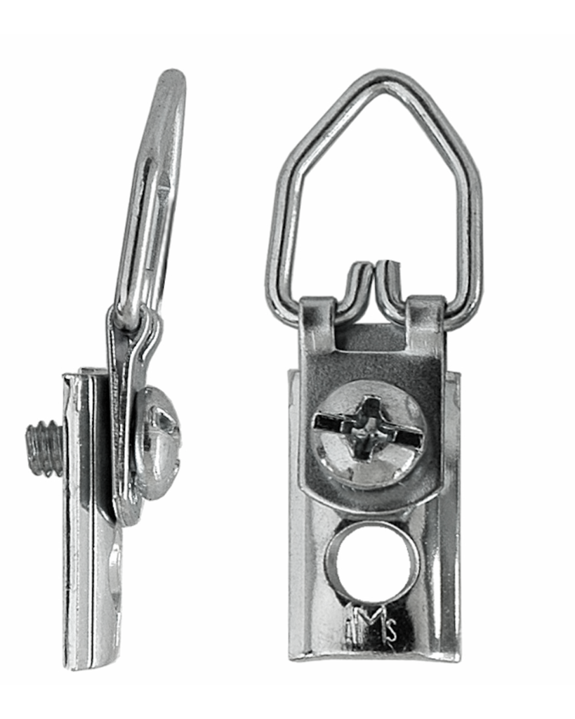 [AC490013] HANGER ALUMINIUM SWING 15X43MM 10 PACK SILVER 