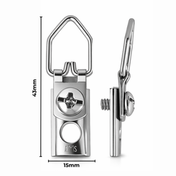 [AC490013] Hanger Aluminium Swing 15X43mm 10 Pack Silver