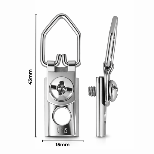 [AC490013] Hanger Aluminium Swing 15X43mm 10 Pack Silver