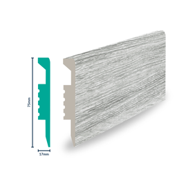 [3015ZF-S] HDPS Skirting H 75 X W 17 X  L 2700mm Dove Grey