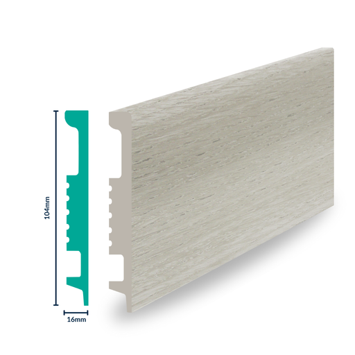 [3016Q] HDPS Skirting H 104 X W 16 X L 2700mm Macadamia