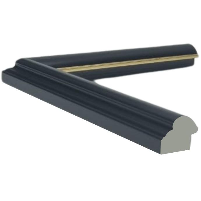 [1166D] PS MOULDING W 28 X H 22 X L 2900MM BLACK & GOLD