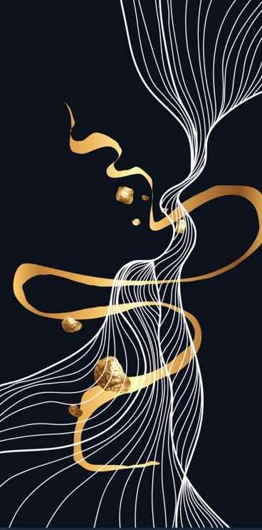 [PXM085] PXM085 - LUXURY BLACK & GOLDEN PRINT (400X900MM)