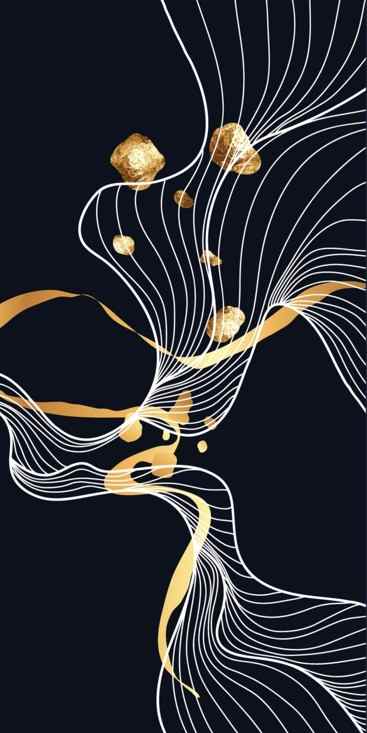 [PXM086] PXM086 - LUXURY BLACK & GOLDEN PRINT (400X900MM)