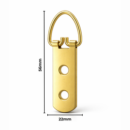 [AC403693] Hanger 2 Hole Strap 22X56mm 100 Pack Gold