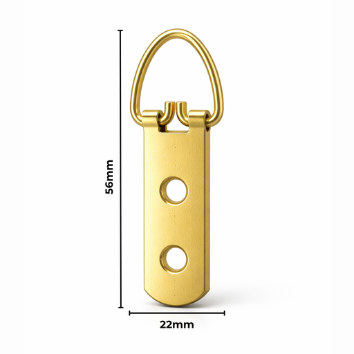 [AC403693] Hanger 2 Hole Strap 22X56mm 100 Pack Gold