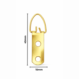[﻿AC403694﻿] ﻿Hanger 2 Hole Strap 15X45mm 100 Pack Gold﻿