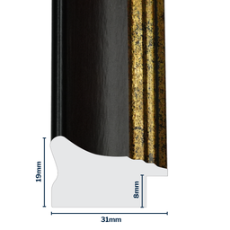 [Q951C] Q-Moulding W 31 X H 19 X L 2900mm Mahogany