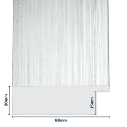 [Q915D] Q-Moulding W 68 X H 20 X L 2900mm Silver