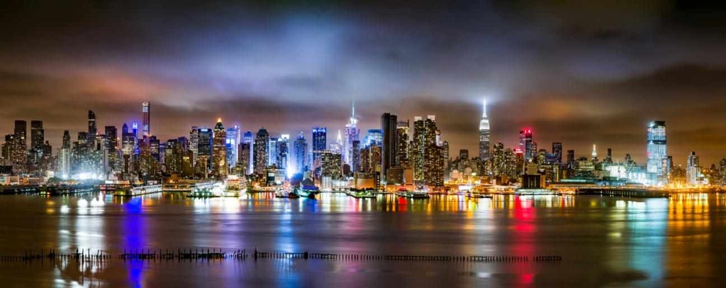[MF088] Print On Canvas City New York Panorama 1800X970mm