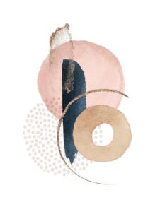 [PXM062] Print On Canvas Abstract Peach & Black 600X900mm